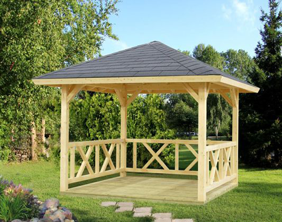 LSH SQUARE kerti kiülő 3.2x3.2 m